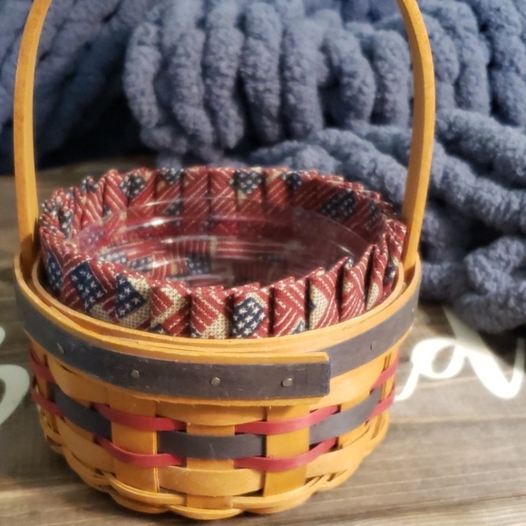 Longaberger Accents 997 Longaberger Inaugural Flag Basket Combo